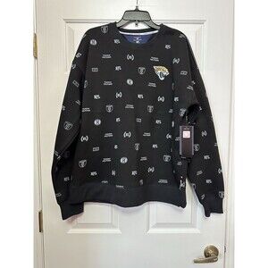 Size LARGE Jacksonville Jaguars Tommy Hilfiger Graphic Pullover Sweatshirt Black